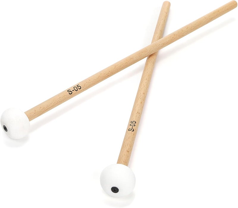 Youeon 1 Pair Timpani Mallets, 15 Inch Soft Felt Drum Sticks with Maple Handle, Percussion Mallet for Concert Band, Orchestra, Live Performance, Marching and Practice - Image 4